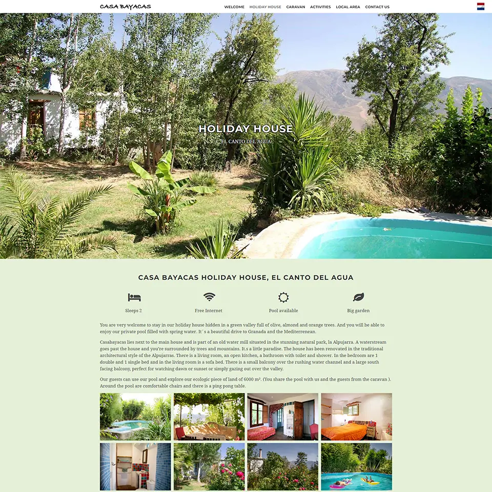 Portfolio CasaBayacas Website Nerja Costa del Sol