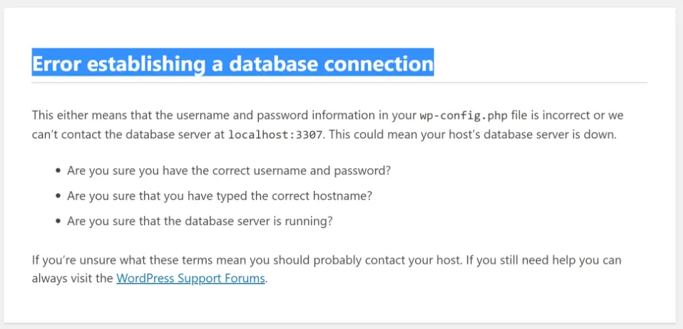 How to Fix Elementor Website with missing CSS styles-Database connection error